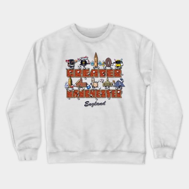 Greater Manchester, England Crewneck Sweatshirt by jimmy-digital